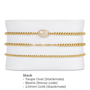 Gold Beaded Bracelet - 2.0mm