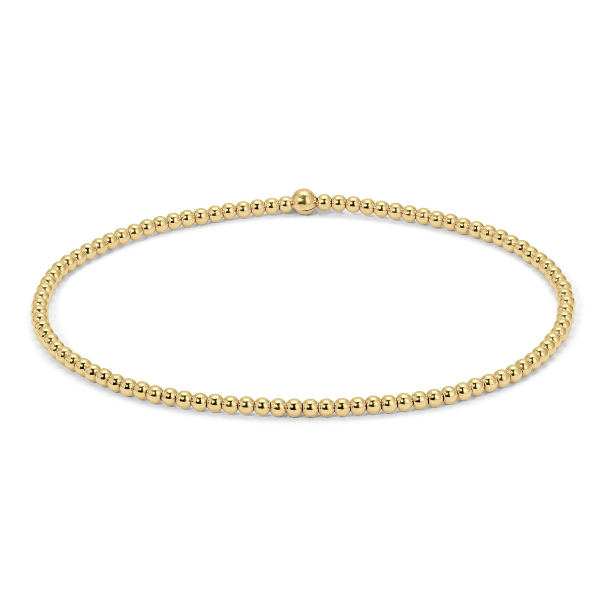 Gold Beaded Bracelet - 2.0mm