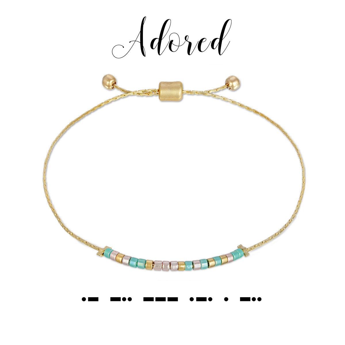 Persevere Beaded Bracelet - Dot & Dash main image 1